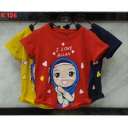 BR17210-9 - I LOVE ALLAH KAOS ANAK TSHIRT TUMBLR TEE - size XL navy
