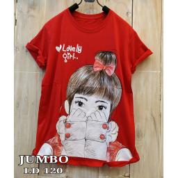 BR17244 - GIRL MERAH TSHIRT TUMBLR TEE SIZE JUMBO