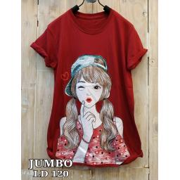 BR17248 - GIRL MAROON TUMBLR TEE SIZE JUMBO