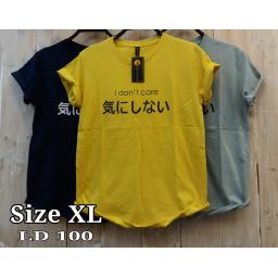 BR17467 - I DON"T CARE TSHIRT TUMBLR TEE SIZE XL - navy