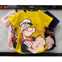 BR17512 - POPEYE KAOS ANAK TSHIRT TUMBLR TEE - size M pink