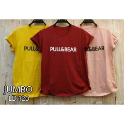 BR17774 - PULL & BEAR  TSHIRT TUMBLR TEE SIZE JUMBO - maroon