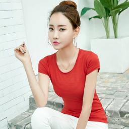 BR17935 - KAOS POLOS MERAH LENGAN PENDEK