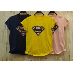 BR18180-3 - SUPERMAN TSHIRT TUMBLR TEE - pink