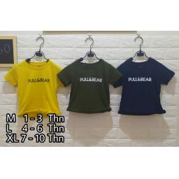 BR18206-8 - PULL& BEAR  KAOS ANAK TSHIRT TUMBLR TEE - size XL hijau
