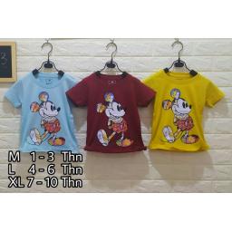BR18216-9 - MICKEY KAOS ANAK TSHIRT TUMBLR TEE - size XL kuning