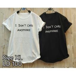 BR18243-2 - I DON"T CARE ANYMORE TSHIRT TUMBLR TEE SIZE XL - hitam