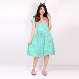 BR18247 - DASTER LOVE LENGAN PENDEK SALEM COMBI TOSCA