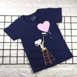 BR18353-3 - SNOPY LOVE NAVY KAOS ANAK TSHIRT TUMBLR TEE - size XL