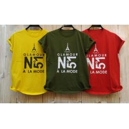 BR18408-1 - PARIS GLAMOUR TSHIRT TUMBLR TEE - kuning