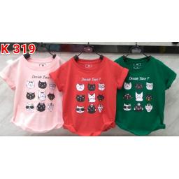 BR18536-8 - DEVIDE FACE KAOS ANAK TSHIRT TUMBLR TEE - size XL merah