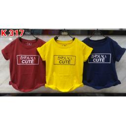 BR18537-7 - CUTE KAOS ANAK TSHIRT TUMBLR TEE - size XL maroon