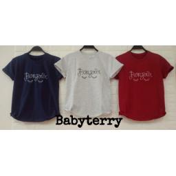 BR18812-6 - BONJOUR TSHIRT TUMBLR TEE - size XL maroon