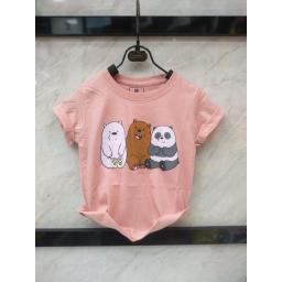 BR18938-3 - PANDA PINK KAOS ANAK TSHIRT TUMBLR TEE - size XL