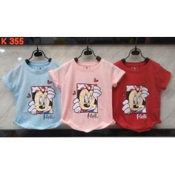 BR18963-3 - HELLO MICKEY KAOS ANAK TSHIRT TUMBLR TEE - size M merah
