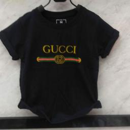 BR19010 - GUCCI HITAM KAOS ANAK TSHIRT TUMBLR TEE - size XL