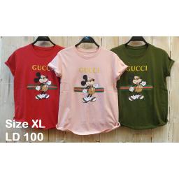 BR19228-2 - MICKEY BOS TSHIRT TUMBLR TEE SIZE XL - pink