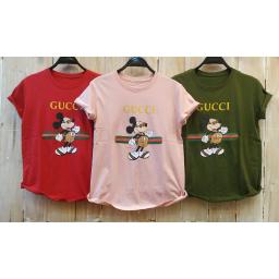 BR19232-2 - MICKEY BOS TSHIRT TUMBLR TEE - pink