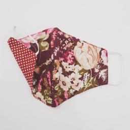 BR19237 - MASKER KAIN FLOWER MAROON