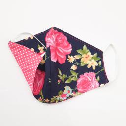 BR19239 - MASKER KAIN FLOWER NAVY