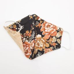 BR19240 - MASKER KAIN FLOWER BROWN