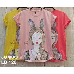 BR19299-3 - GIRL TSHIRT TUMBLR TEE SIZE JUMBO - merah