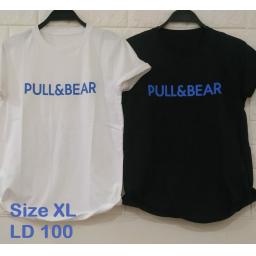 BR19359-1 - PULL & BEAR TSHIRT TUMBLR TEE SIZE XL - putih