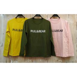 BR19365 - PULL & BEAR TSHIRT TUMBLR TEE LENGAN PANJANG - kuning
