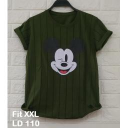 BR19410 - MICKEY HIJAU TSHIRT TUMBLR TEE SIZE 2XL