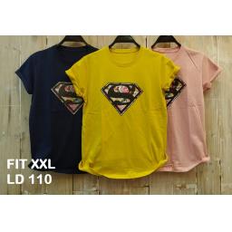 BR19464 - SUPERMAN TSHIRT TUMBLR TEE SIZE 2XL - navy