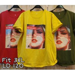 BR19646 - GIRL TSHIRT TUMBLR TEE SIZE 3XL - merah