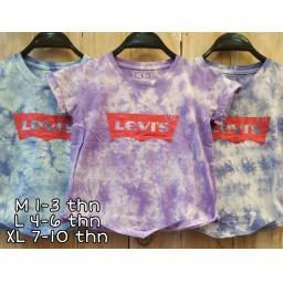 BR19745-9 - KAOS ANAK TIE DYE LEVIS - size XL biru denim
