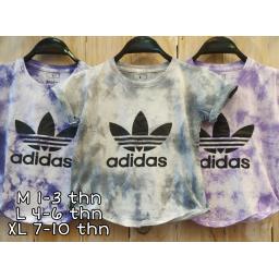 BR19751-5 - KAOS ANAK TIE DYE ADIDAS - size L abu