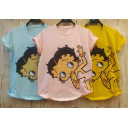 BR19768-2 - BETTY BOOP TSHIRT TUMBLR TEE - pink