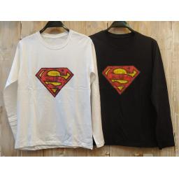 BR19783 - SUPERMAN TSHIRT TUMBLR TEE LENGAN PANJANG - putih