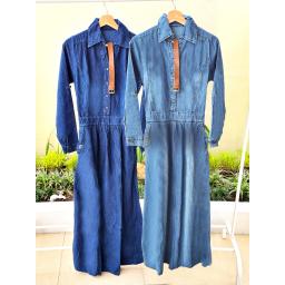BR19864-2 - MAXI JEANS LENGAN PANJANG - biru light