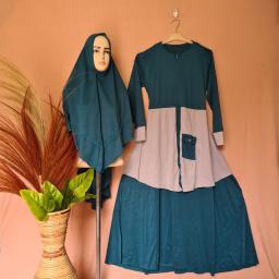 BR19907 - SALSA SYARI HIJAU COMBI GREY