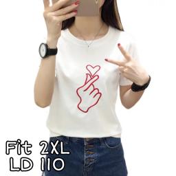 BR19965 - KLIK LOVE PUTIH TSHIRT TUMBLR TEE SIZE 2XL
