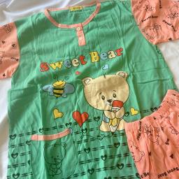 BR19984 - SETELAN BABYDOLL SWEET BEAR HIJAU