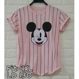 BR20010 - MICKEY SALUR PINK  TSHIRT TUMBLR TEE SIZE 4XL