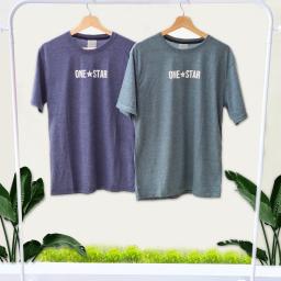 BR20059-2 - ONE STAR  KAOS PRIA TSHIRT TUMBLR TEE - size L hijau denim