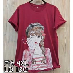 BR20166 - HELLO MAROON TSHIRT TUMBLR TEE SIZE 4XL