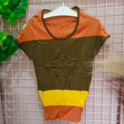 BR20264 - ATASAN RAJUT OREN BATA COMBI BROWN