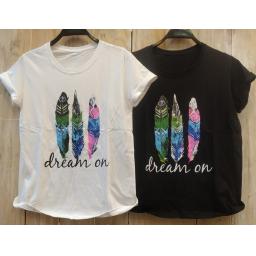 BR20297-2 - DREAM ON TSHIRT TUMBLR TEE - hitam
