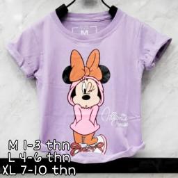 BR20357-2 - MINNIE MOUSE LILAC KAOS ANAK TSHIRT TUMBLR TEE - size L