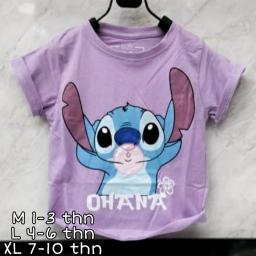 BR20358 - STITCHT LILO LILAC KAOS ANAK TSHIRT TUMBLR TEE - size L