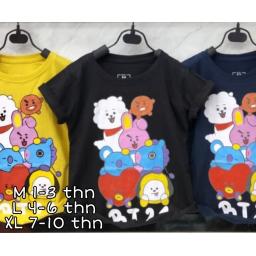 BR20446-1 - BT21 KAOS ANAK TSHIRT TUMBLR TEE - size M kuning