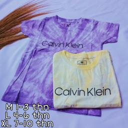 BR20498-4 - KAOS ANAK TIE DYE CALVIN KLEIN - size l kuning