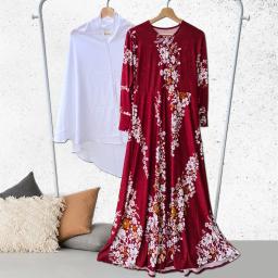 BR20504 - MAXI FLOWER MAROON