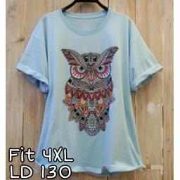 BR20527 - OWL BIRU TSHIRT TUMBLR TEE SIZE 4XL
